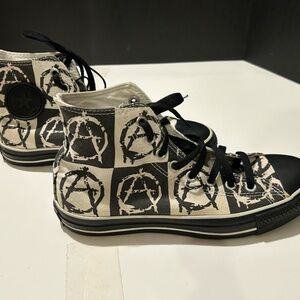 Vintage "Anarchy" Converse Chuck Taylor Highs - M 7 W 9
